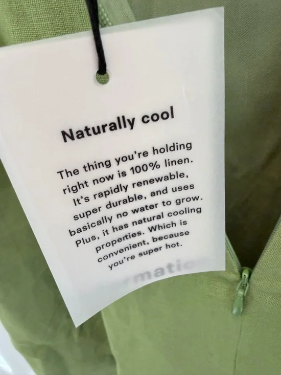 Reformation Belma Avocado Green Cutout Linen Mini Dress - Picture 8 of 10